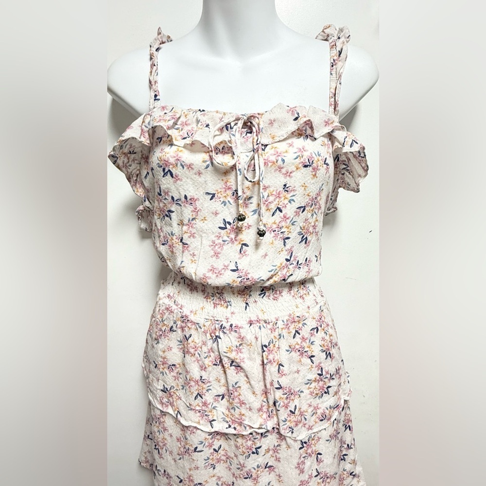 Floral Ruffle Mini Dress - Picture 2 of 7
